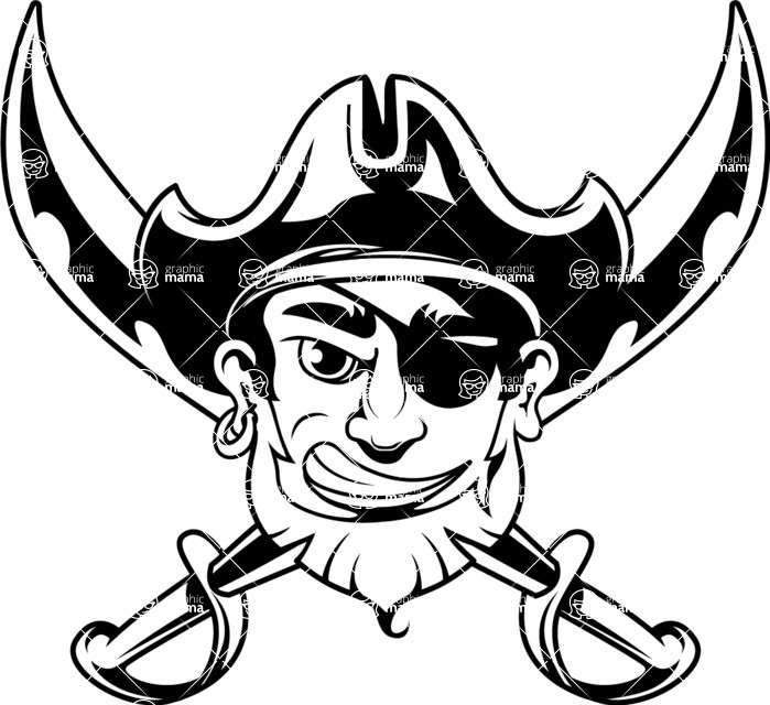 Vector Mascot Collection - Pirate Mascot Graphic